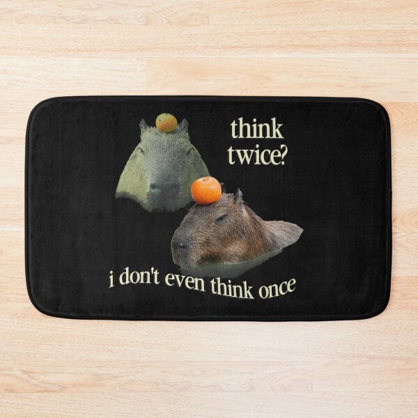 Item preview, Capybara Orange Balance Think Twice Meme designed and sold by Eowcat.