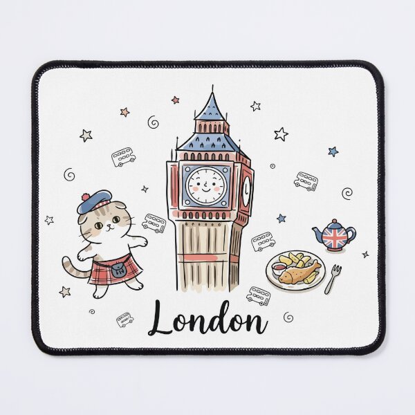 Item preview, Cute Big Ben London Doodle Art designed and sold by RamyGallery.