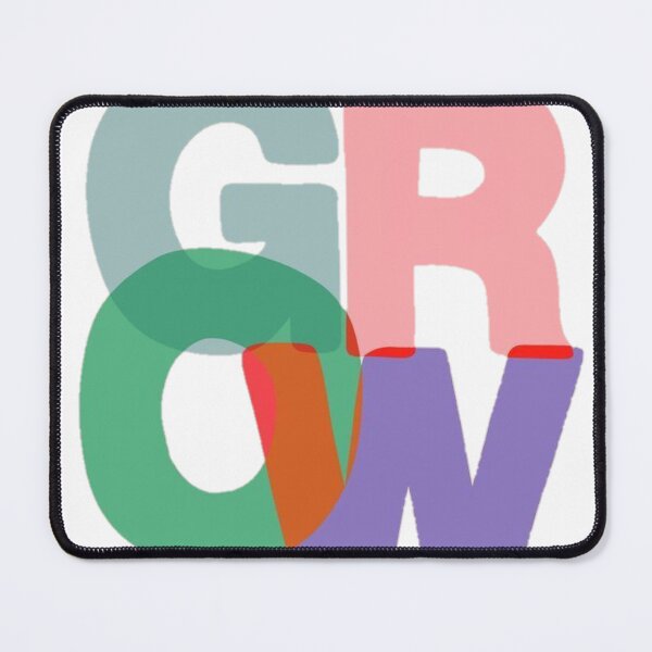 Item preview, Grow | Personal Growth Motivational Typography Design designed and sold by AAstore0013.