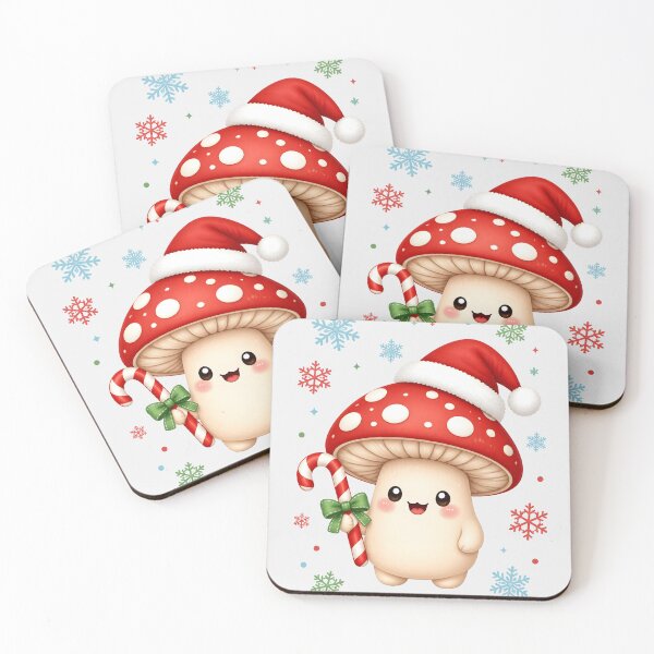 Item preview, Kawaii Mushroom Christmas designed and sold by naragon4289.