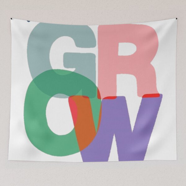 Item preview, Grow | Personal Growth Motivational Typography Design designed and sold by AAstore0013.