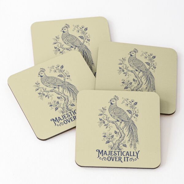 Item preview, Majestically Over It - Sarcastic Bird Line Art designed and sold by SplashTastic.