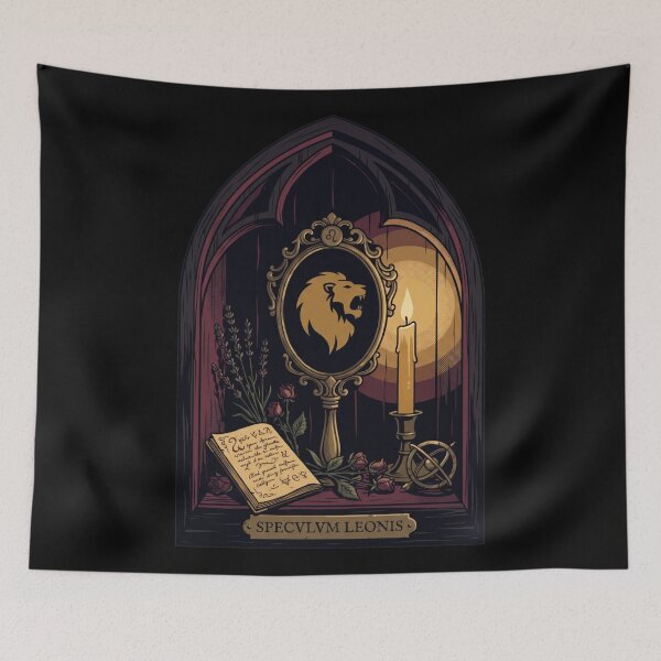 Item preview, Leo Zodiac Dark Academia Gothic Candlelit Astrology Design designed and sold by Osmose-Studio ⭐⭐⭐⭐⭐.