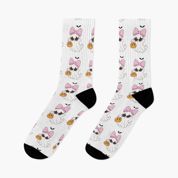 Item preview, Cute Kawaii Ghost with Pink Bow Halloween designed and sold by     Sela Art .