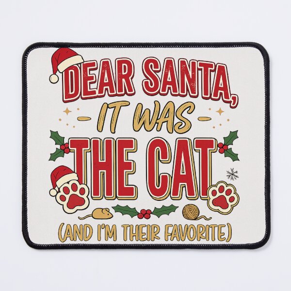Item preview, Dear Santa, It Was the Cat Christmas designed and sold by praakk.
