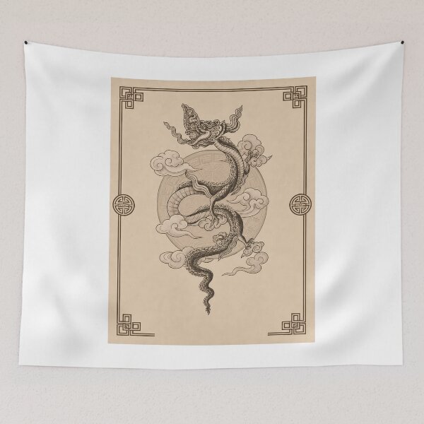 Item preview, Vintage Vietnamese Ly Dynasty Dragon Tattoo Art #2 For Her designed and sold by Rising Drake.