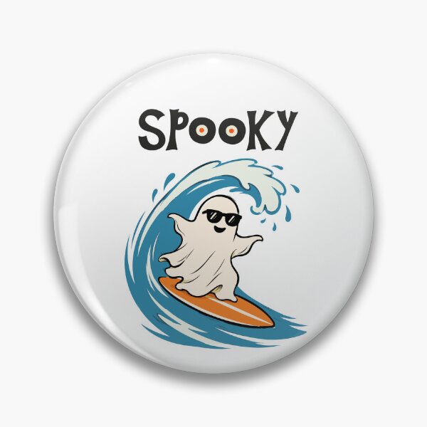 Item preview, Spooky Surfing Ghost Cute Summer Halloween Art designed and sold by     Sela Art .