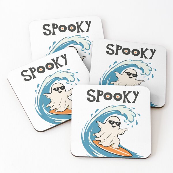 Item preview, Spooky Surfing Ghost Cute Summer Halloween Art designed and sold by     Sela Art .