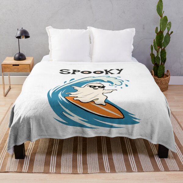 Item preview, Spooky Surfing Ghost Cute Summer Halloween Art designed and sold by Sela Art .