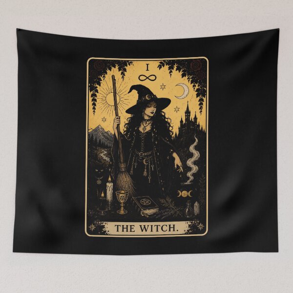 Item preview, Enchanting witch illustration with mystical elements halloween designed and sold by rafaeltto.