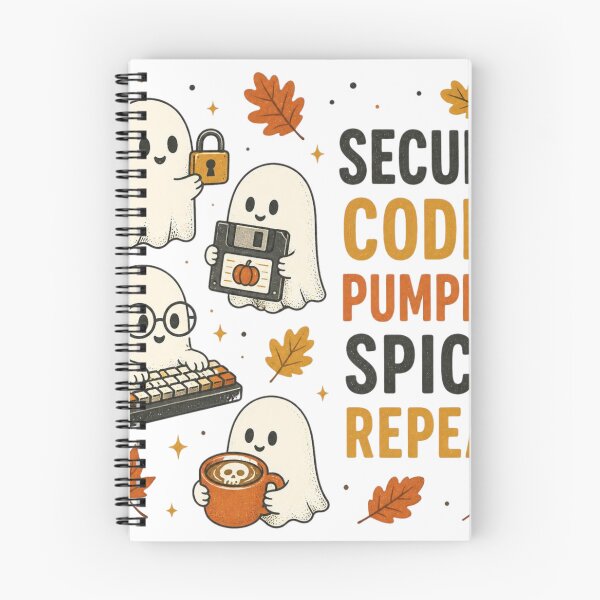 Item preview, Secure Code Pumpkin Spice Repeat Spooky Cybersecurity Teacher Fall designed and sold by OakAndThread.