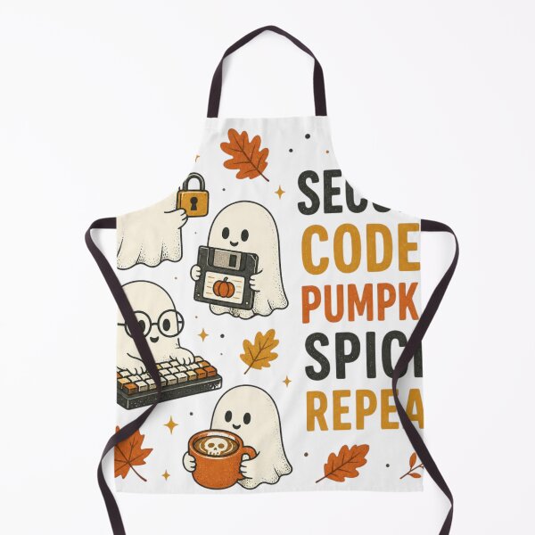 Item preview, Secure Code Pumpkin Spice Repeat Spooky Cybersecurity Teacher Fall designed and sold by OakAndThread.