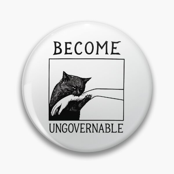 Item preview, Become Ungovernable Cat Biting Arm Illustration designed and sold by Dmo3HarkoArt.