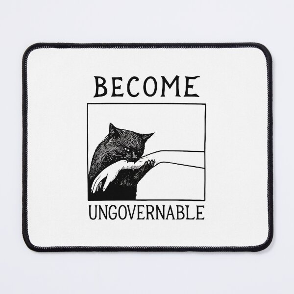 Item preview, Become Ungovernable Cat Biting Arm Illustration designed and sold by Dmo3HarkoArt.