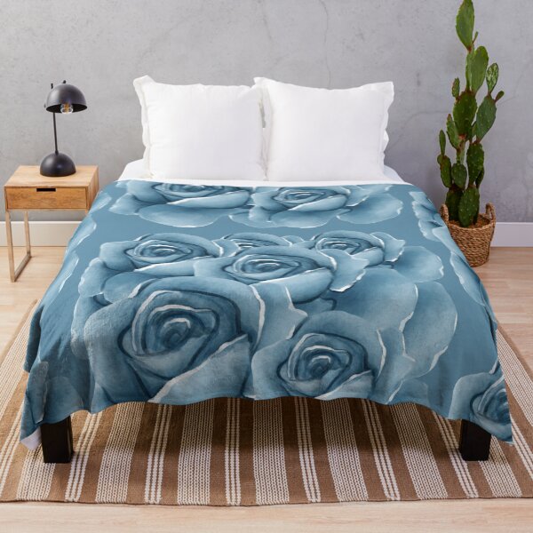 Item preview, Blue Roses Watercolor Bouquet Pattern designed and sold by SeJaa.