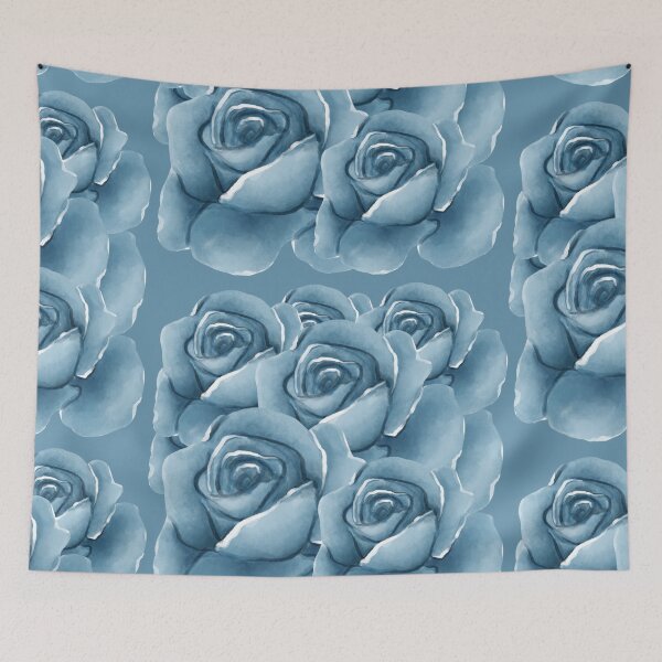 Item preview, Blue Roses Watercolor Bouquet Pattern designed and sold by SeJaa.