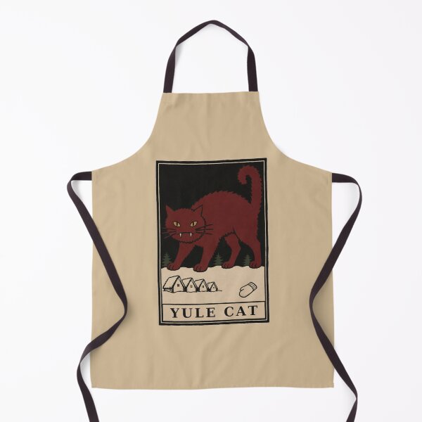 Item preview, Yule Cat Over the Farmstead — Christmas Monsters No. 2 | Gothic Woodcut designed and sold by Planthem.