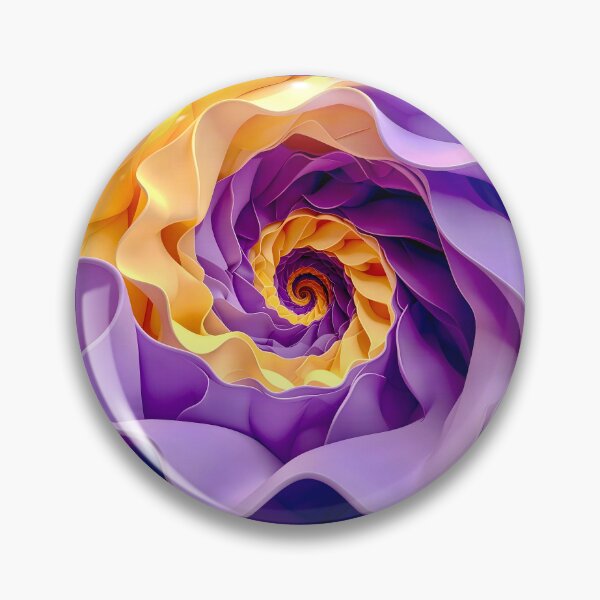 Item preview, Vibrant Spiral of Colors in Purple and Yellow designed and sold by Vicky Brago-Mitchell®.