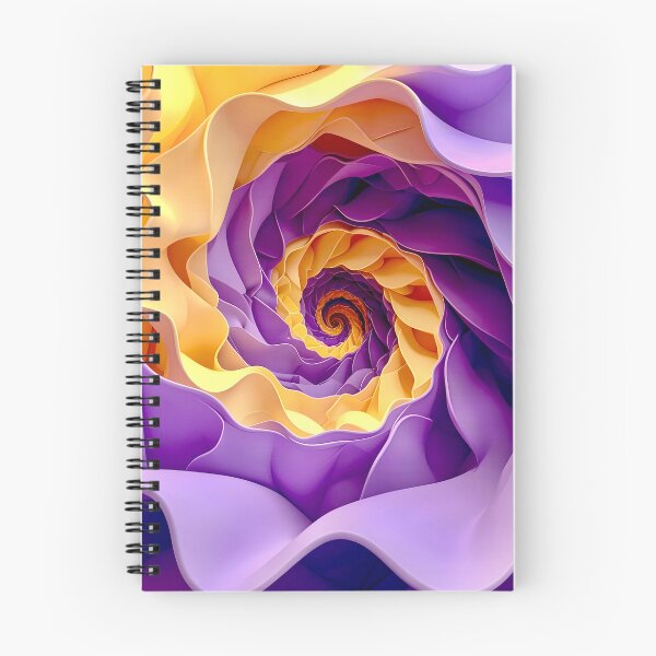 Item preview, Vibrant Spiral of Colors in Purple and Yellow designed and sold by Vicky Brago-Mitchell®.