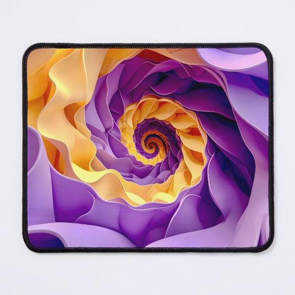Item preview, Vibrant Spiral of Colors in Purple and Yellow designed and sold by Vicky Brago-Mitchell®.