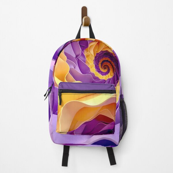 Item preview, Vibrant Spiral of Colors in Purple and Yellow designed and sold by Vicky Brago-Mitchell®.