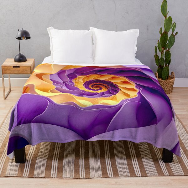 Item preview, Vibrant Spiral of Colors in Purple and Yellow designed and sold by Vicky Brago-Mitchell®.