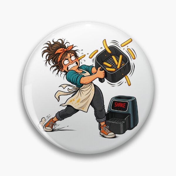 Item preview, Air Fryer Shake Gone Wrong Funny Cooking Cartoon designed and sold by Concrete Coffee Studio.