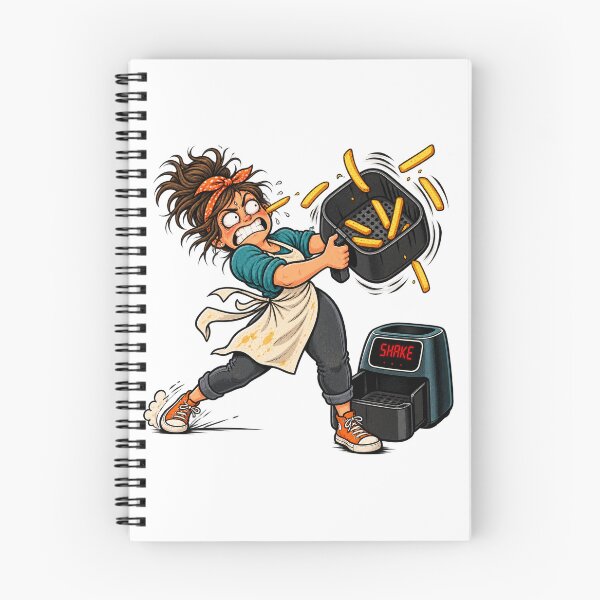 Item preview, Air Fryer Shake Gone Wrong Funny Cooking Cartoon designed and sold by Concrete Coffee Studio.