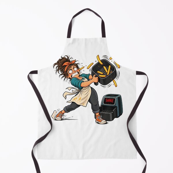 Item preview, Air Fryer Shake Gone Wrong Funny Cooking Cartoon designed and sold by Concrete Coffee Studio.