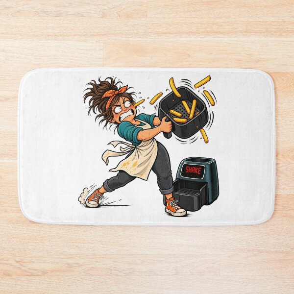 Item preview, Air Fryer Shake Gone Wrong Funny Cooking Cartoon designed and sold by Concrete Coffee Studio.