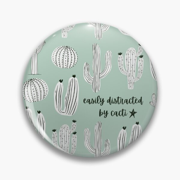 Item preview, Easily Distracted By Cacti Garden Hand Drawn Pattern designed and sold by LibertyHub.