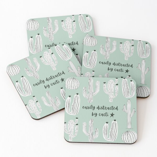 Item preview, Easily Distracted By Cacti Garden Hand Drawn Pattern designed and sold by LibertyHub.