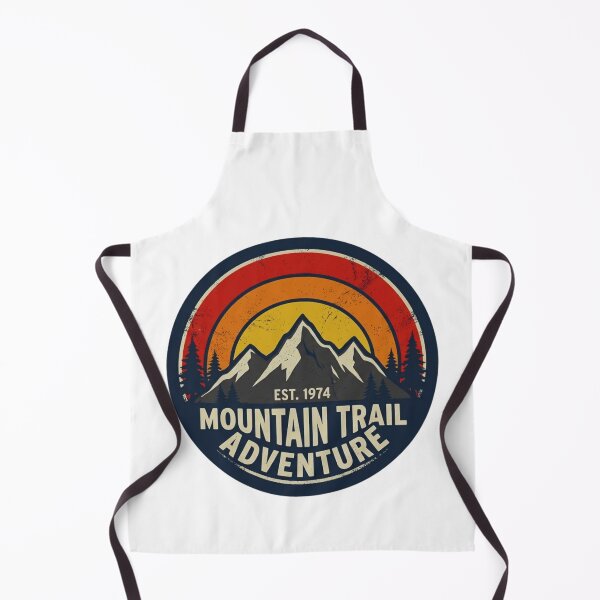 Item preview, Vintage Mountain Trail Adventure Embroidered Patch designed and sold by GabeMountainArt.