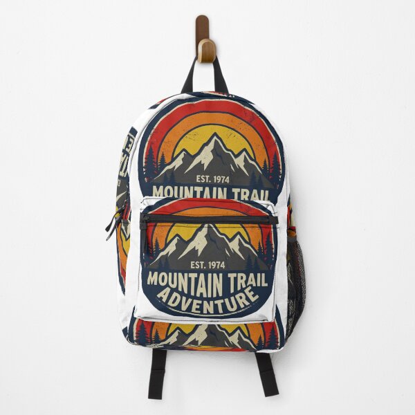 Item preview, Vintage Mountain Trail Adventure Embroidered Patch designed and sold by GabeMountainArt.