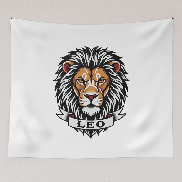 Item preview, Leo Zodiac Tattoo Flash Style Lion Blackwork Astrology Design designed and sold by Osmose-Studio ⭐⭐⭐⭐⭐.