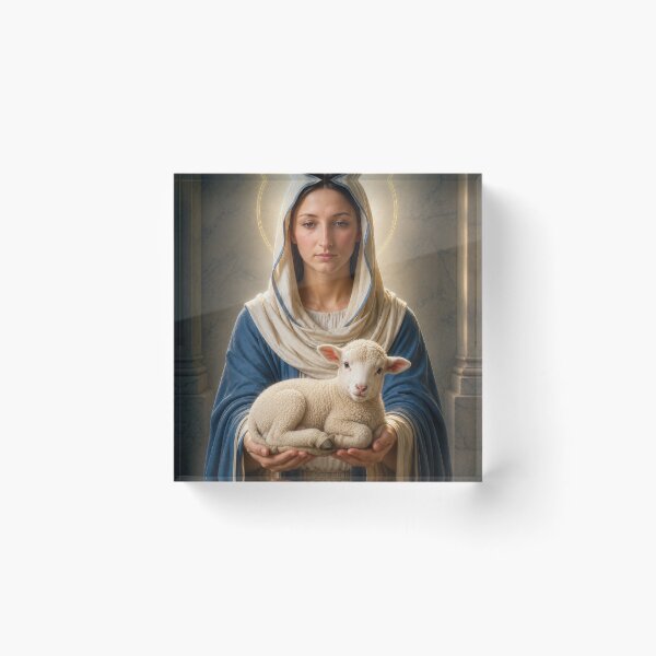 Item preview, Mother of the Lamb — Virgin Mary Sacred Art designed and sold by Kutji.Sacred.Art.