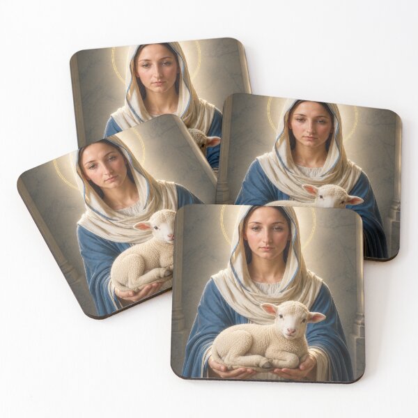 Item preview, Mother of the Lamb — Virgin Mary Sacred Art designed and sold by Kutji.Sacred.Art.
