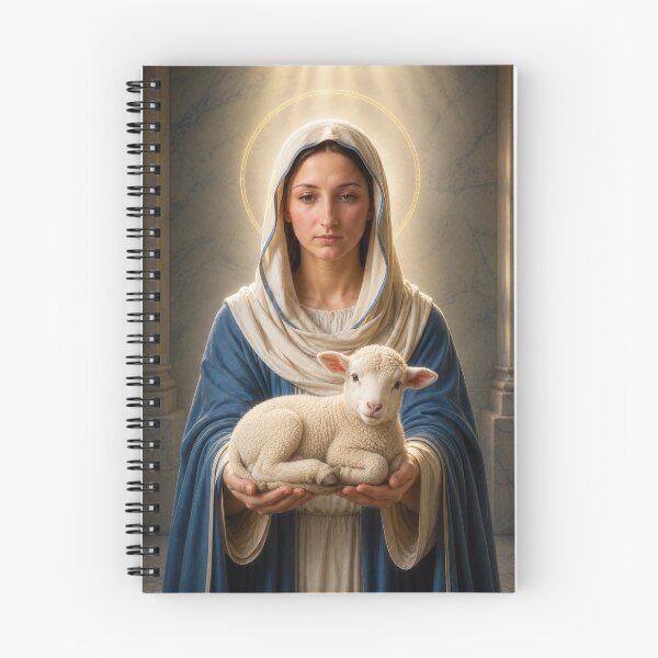 Item preview, Mother of the Lamb — Virgin Mary Sacred Art designed and sold by Kutji.Sacred.Art.