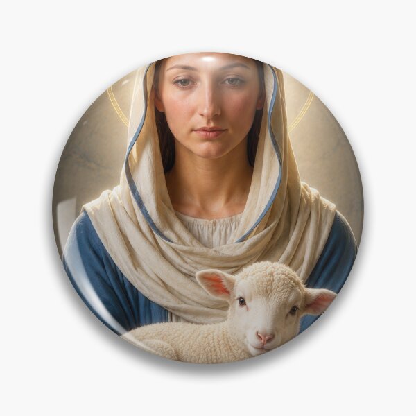 Item preview, Mother of the Lamb — Virgin Mary Sacred Art designed and sold by Kutji.Sacred.Art.