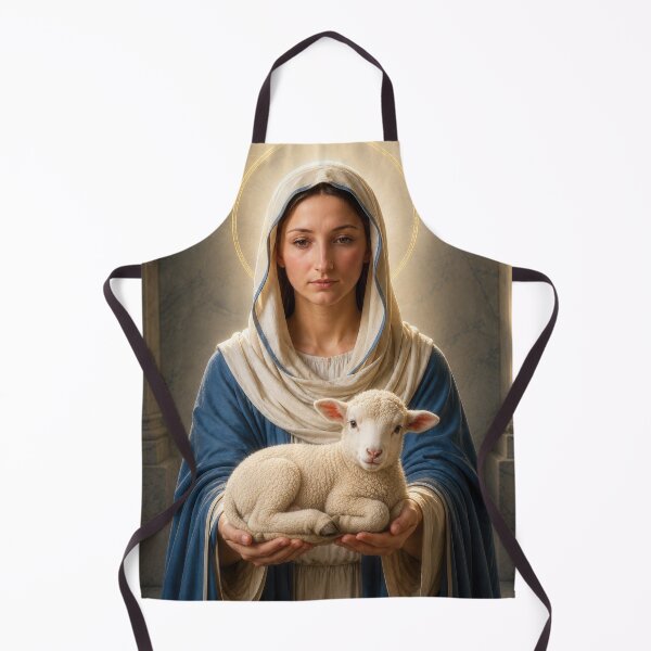 Item preview, Mother of the Lamb — Virgin Mary Sacred Art designed and sold by Kutji.Sacred.Art.