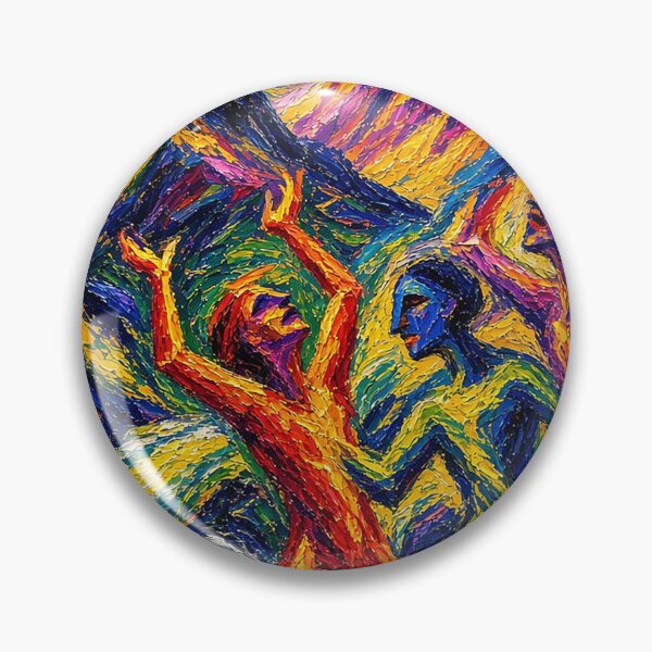 Item preview, Vibrant Expressionist Dance of Colors – Joyful Figures Under Swirling Sun designed and sold by MFMart.