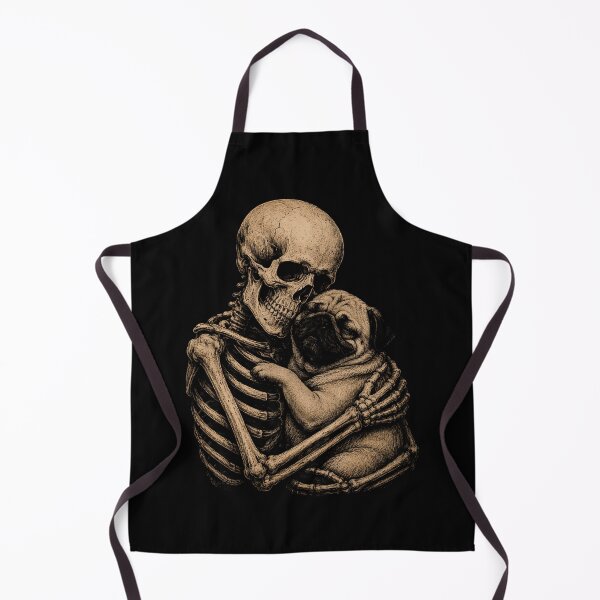 Item preview, Skeleton and Pug Love Graphic Design Halloween designed and sold by rafaeltto.