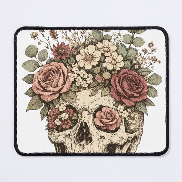 Item preview, Floral Skull Bouquet Design | Botanical Skull Sublimation Art designed and sold by MOCH- ART.
