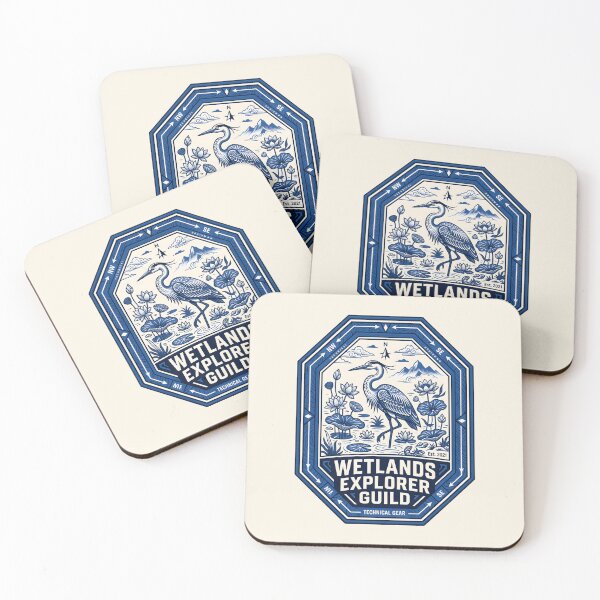 Item preview, Wetlands Explorer Guild - Great Blue Heron Vintage Badge designed and sold by SplashTastic.