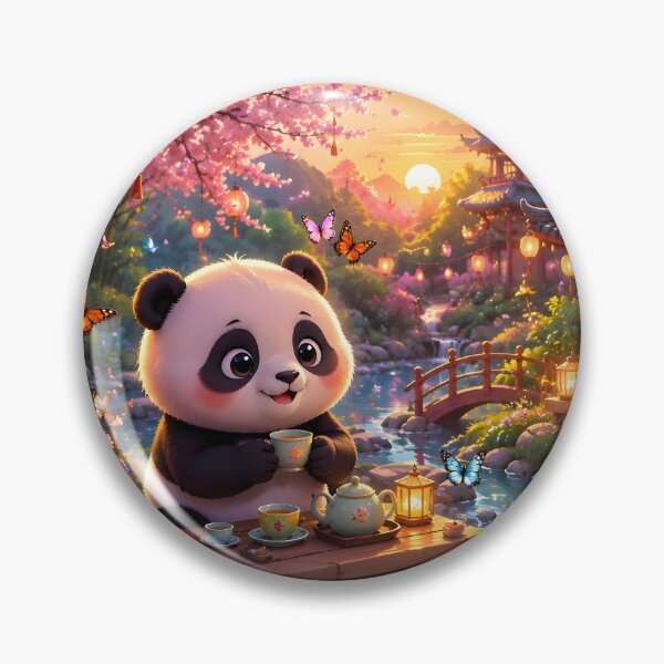 Item preview, Cute Panda Tea Time in Cherry Blossom Garden designed and sold by Herodestroyer.