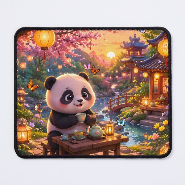 Item preview, Cute Panda Tea Time in Cherry Blossom Garden designed and sold by Herodestroyer.