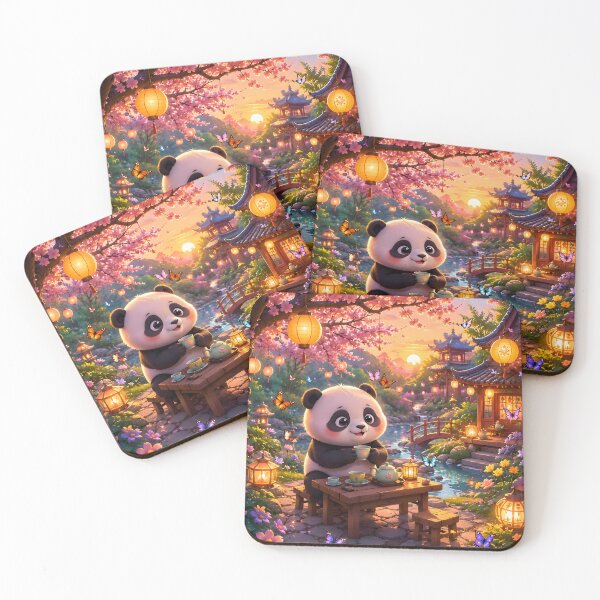 Item preview, Cute Panda Tea Time in Cherry Blossom Garden designed and sold by Herodestroyer.