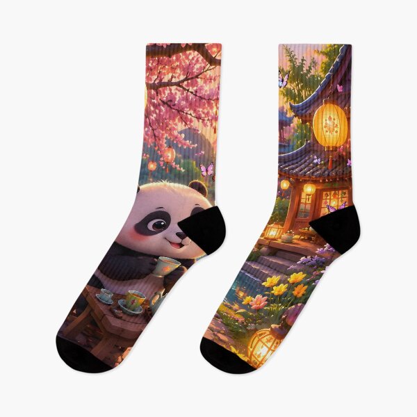 Item preview, Cute Panda Tea Time in Cherry Blossom Garden designed and sold by Herodestroyer.