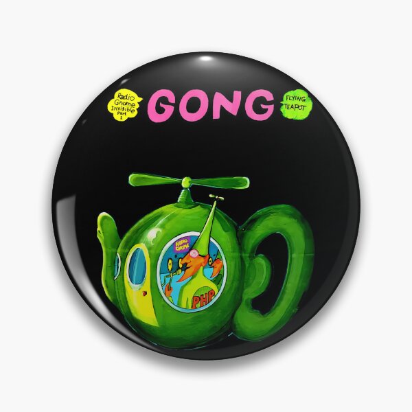 Item preview, Bright Green Flying Object With Propeller Floating On Dark designed and sold by GoldRoad.