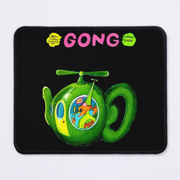Item preview, Bright Green Flying Object With Propeller Floating On Dark designed and sold by GoldRoad.